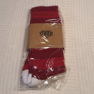 SuperFresh Red Striped Socks